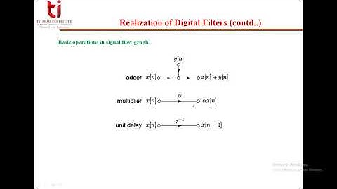 Lecture 35 Digital Filter Realizations