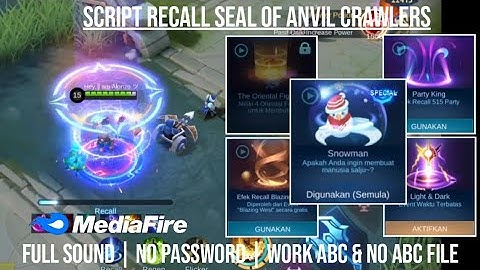 Script Recall Seal Of Anvil Crawlers New Effect Full Sound Effect No Password Patch Gloo