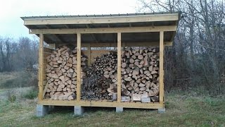 Step by step of how to build a firewood storage shed. Size: 12