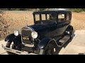 Original, unrestored 1929 Ford Model A first start and drive in a year.