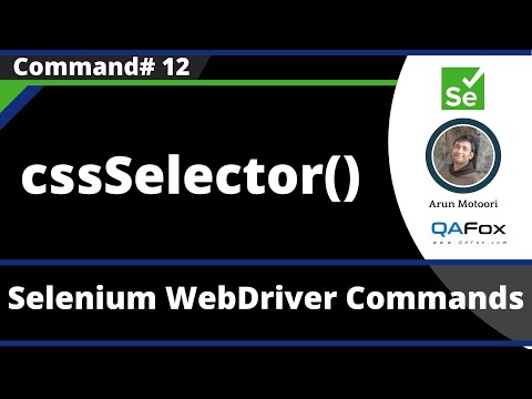 cssSelector() Command - Selenium WebDriver