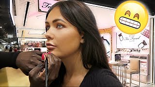 GETTING MY MAKEUP DONE AT A TOO FACED MAKEUP COUNTER | ItsSabrina