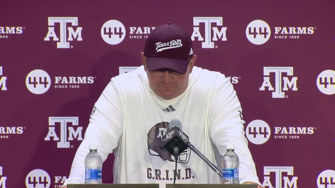 Mike Elko discusses Texas A&M's win over Auburn - YouTube