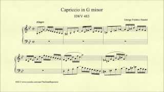 Handel, Capriccio in G minor, HWV 483, Piano