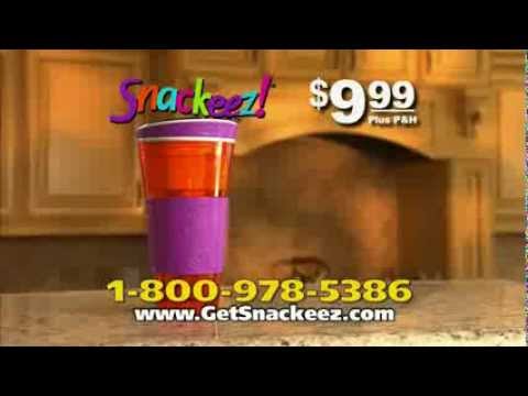 IDEA VILLAGE PRODUCTS SNAKZ Snackeez Snack & Drink Cup, Multicolor