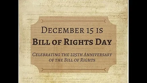 The Bill of Rights becomes law December 15, 1791 This Day in History