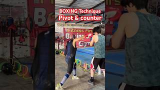 Boxing Technique pivot &amp; counter #boxing #muaythai #combatsports #boxingworkout #boxingtraining #mma