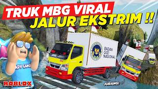 TRUK MBG TELOLET VIRAL DIPAKSA OFFROAD JALUR EKSTRIM MALAH MASUK JURANG !! ROLEPLAY TRUK - Roblox