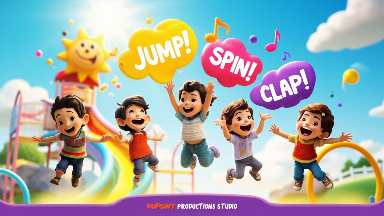 👉 Jump, Spin, Clap! 🌀 | Preschool Dance Song for Toddlers & Daycare ...