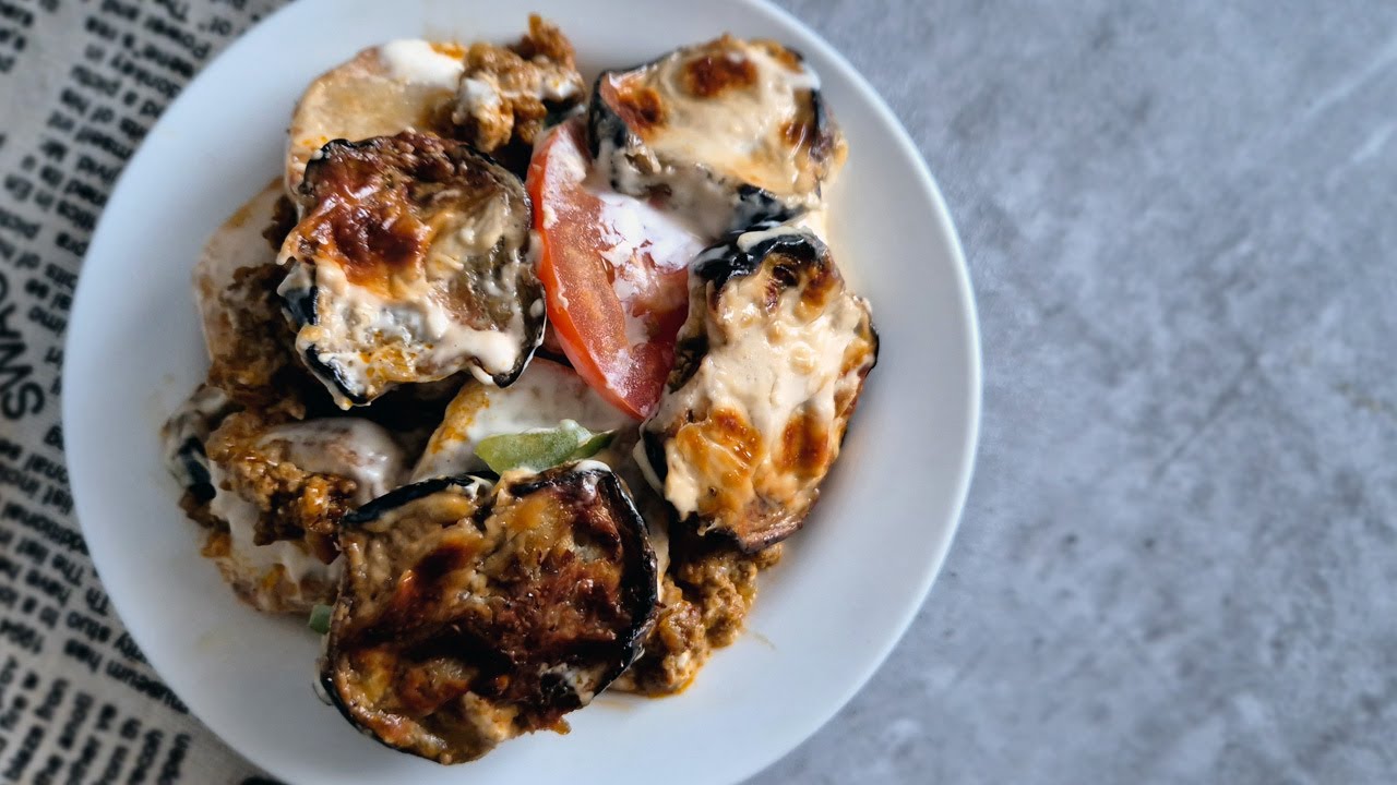 مصقعة لحم بالباذنجان والبطاطس