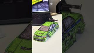 Tutorial on my profile  #papercar #papercraft #turorial #viral #fyp #fastandfurious #mitsubishi