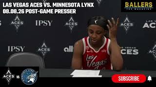 Jackie Young: Las Vegas Aces Postgame Presser | vs. Minnesota Lynx | 08.08.26