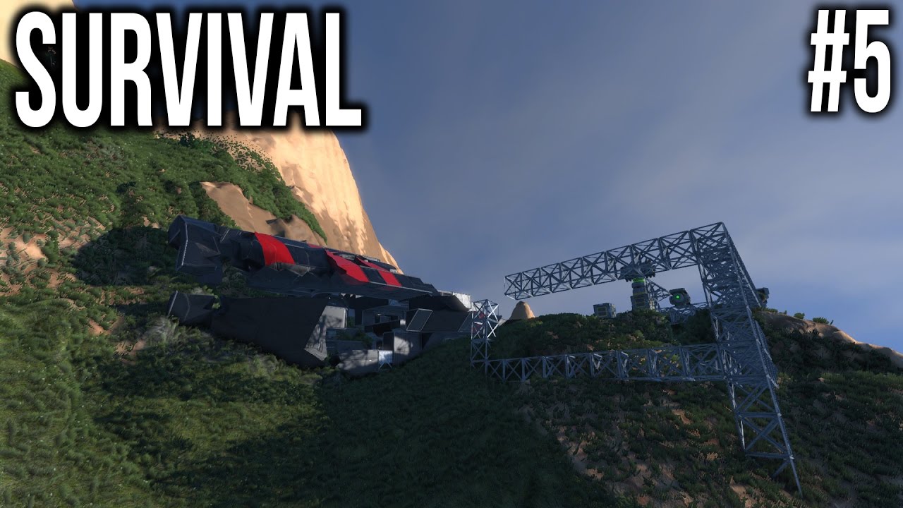 Space Engineers - SURVIVAL Ep 5 - Base Foundations - YouTube