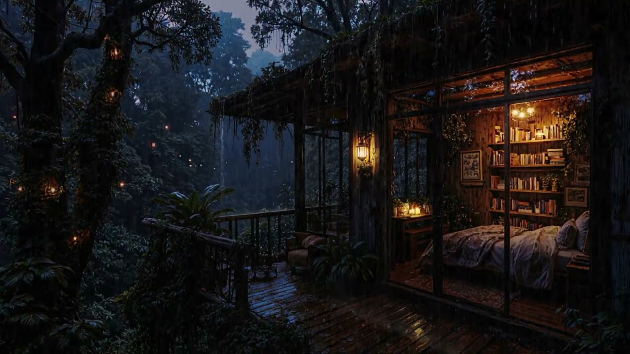 Midnight Woodland Rain Sounds 🌧️🌲 | Soothing Ambience for Restful Sleep (No Ads)