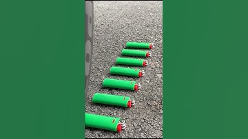Crushing Crunchy & Soft Things by Car! EXPERIMENT Car vs Lighters #shorts