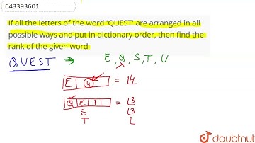 If all the letters of the word \