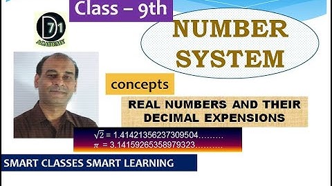 Decimal Expansion Of Real Numbers (concepts) - Number System - Class 9 Maths NCERT - D71 Academy