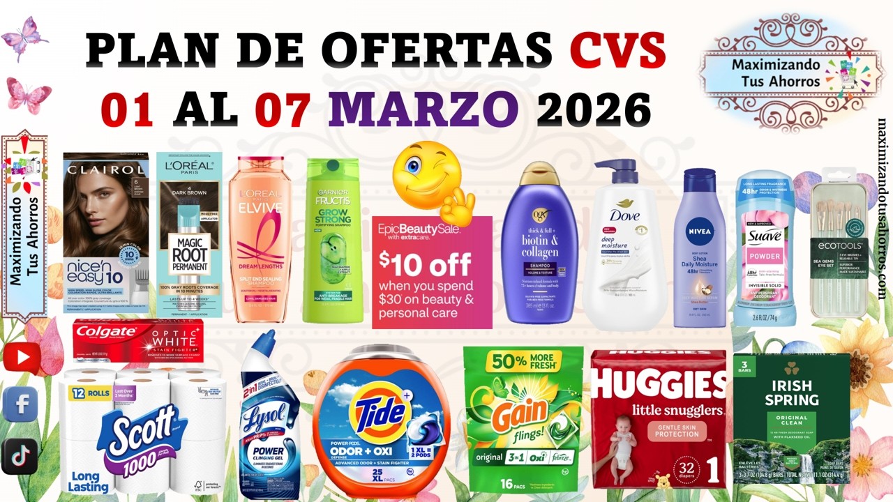 Plan de Ofertas 2en1💥Escenarios $10 Off $30 🔥 CVS 3/1/26 al 3/7/26