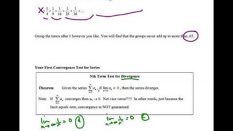 Unit 8 Day 1 Video 4 nth Term Test for Divergence