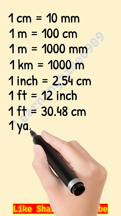 measurement centimeter to meter to kilometer inch feet yard mile #shorts #trending #viralvideo #gk