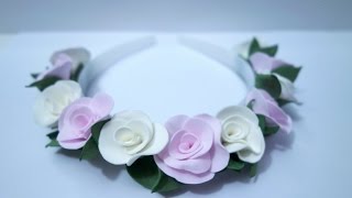 Roses - wrap with foam roses / Розы - ободок, обруч с розами из фоамирана Viva Woman
