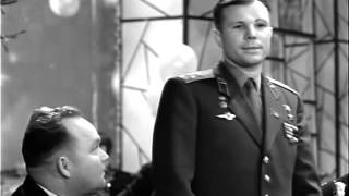 The first astronaut Yuri Gagarin congratulates