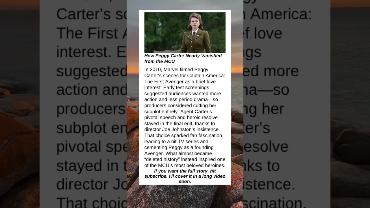How Peggy Carter Nearly Vanished from the MCU