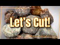 Cutting open PORPHYRY with 10" Lapidary Saw