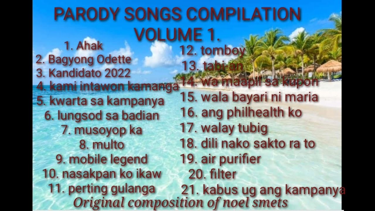 Original parody songs composed by noel smets, volume 1.