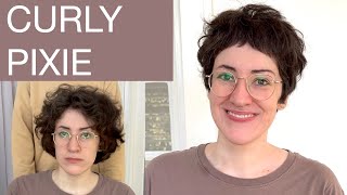 Razor curly pixie