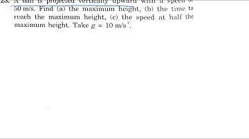 HC Verma chapter 3 exercise Q-23 solution