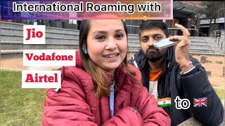 International Roaming activation| Best Indian phone network/sim support in UK | Jio Voda #mobile