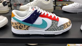 Nike Dunk Low “Safari Mix” Women’s Shoes (White/Washed Teal/Electro Purple) - Style Code: DN3866-100