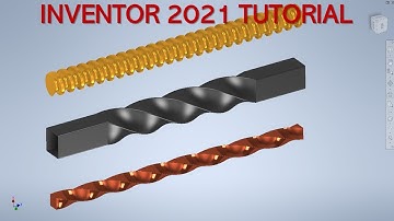 Inventor 2021 Tutorial #192 | 3D Model with Sweep Feature | CAD CAM TUTORIAL