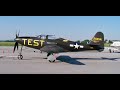 P-63 Kingcobra taxi, takeoff and flyby at Reading PA June 2021