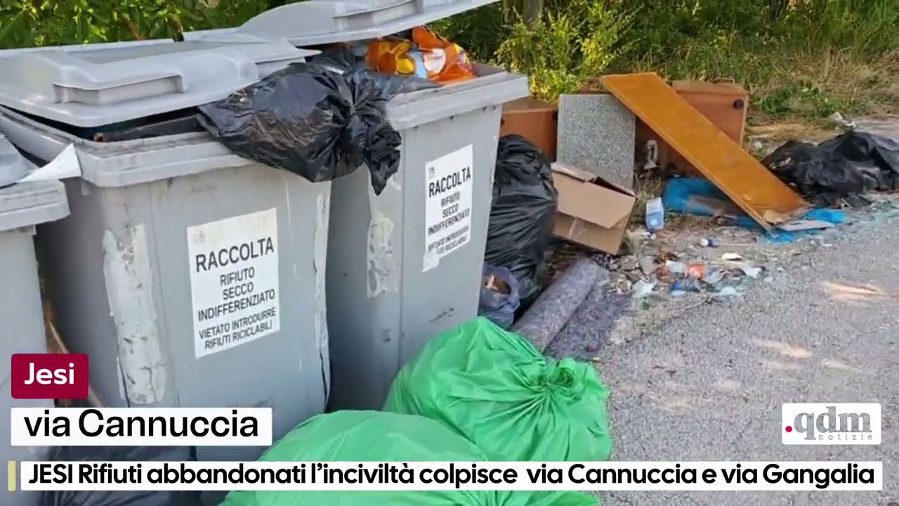 JESI Rifiuti abbandonati l’inciviltà colpisce ancora via Cannuccia e via Gangalia