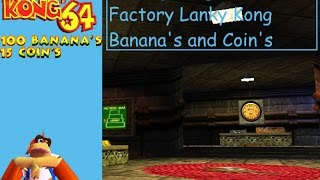 Donkey Kong 64 Frantic Factory Lanky Kong Bananas And Coins Guide