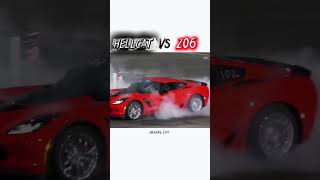 🏁 Hellcat vs Corvette Z06 | Insane Drag Race! 🔥 #shorts #trending #edit #hellcat #dodgehellcat #yt