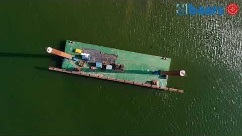 Modular container pontoons isolated location National Park de Biesbosch Baars Sliedrecht