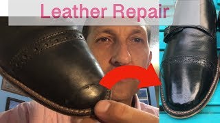 Repairing gouged/cut leather Florsheims