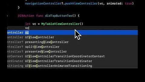 TableView Controller in Swift 5 (Xcode 11) 2020