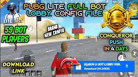 PUBG LITE BOT LOBBY CONFIG 0.23.0 SEASON 16||pubg mobile lite fee bot lobby ||free rank push conquer