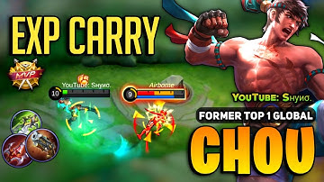 Chou Exp Lane One Shot Build [ Chou Best Build Top Global ] By YT: Sнуиσ. - Mobile Legends