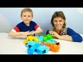 Весёлое видео для детей - ГОЛОДНЫЕ БЕГЕМОТИКИ - Играем с Даником в развивающие игры
