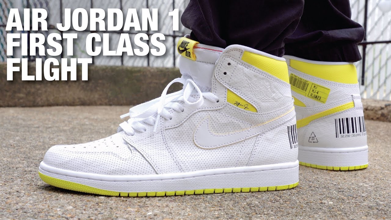 air jordan 1 first class flight white