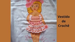 crochepanodepratoboneca   Vestido de Crochê para  boneca em Pano de Prato