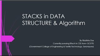 STACKS in DSA Implementation visualization #btech #computerscience #dsa #stack #btech #csestudents