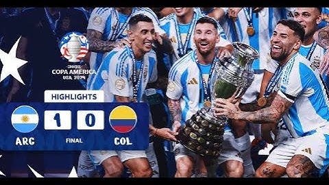 2024 Copa América Final: Argentina's trophy ceremony following 1-0 victory over Colombia
