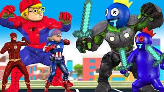 Avengers Baby Nick Transform Spider Nick vs Team Zombie Huggy Wuggy Saves City - Scary Teacher 3d