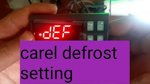 carel defrost setting